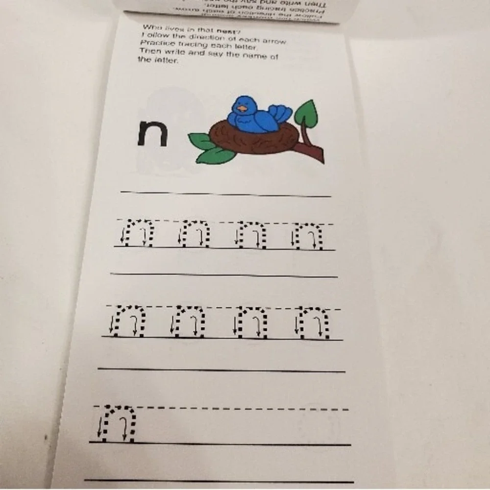 Vintage 1998 Fisher Price Preschool Practice Book Printing Letters Workbook
